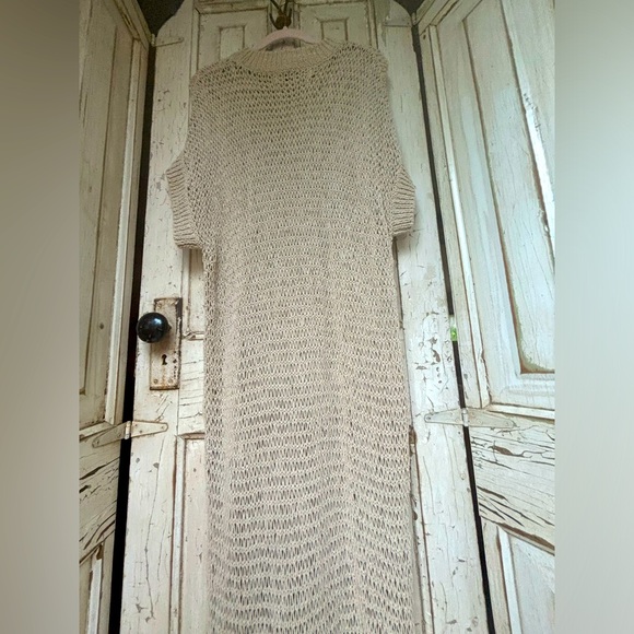 Free People Dresses & Skirts - Free People beach  Midi Crochet Dress cream/beige 
M/l